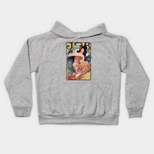Job cigarette papers poster by Mucha Kids Hoodie